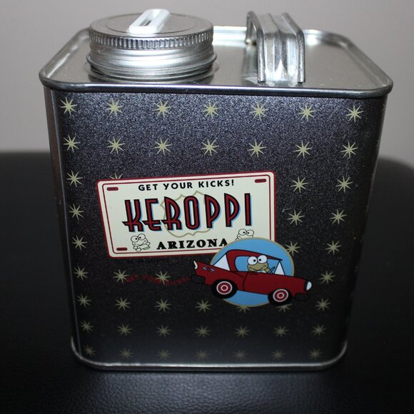 3/$188❤️vintage 1996 Sanrio Keroppi Full Service! Arizona Gas Can Tin Coin Bank - Picture 3 of 10